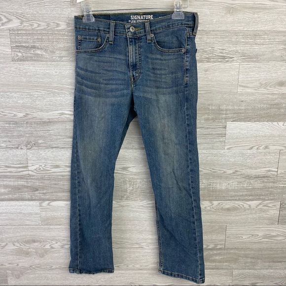 Signature Levi Mens S51 Modern Straight Leg Jeans - Picture 5 of 7
